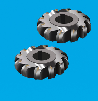 Welded arc milling cutter with convex R milling cutter